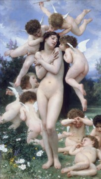 ヌード Painting - ル・プランタンの天使ウィリアム・アドルフ・ブーグローのヌード